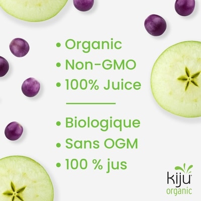 Mélange de jus de fruits pomme et raisin