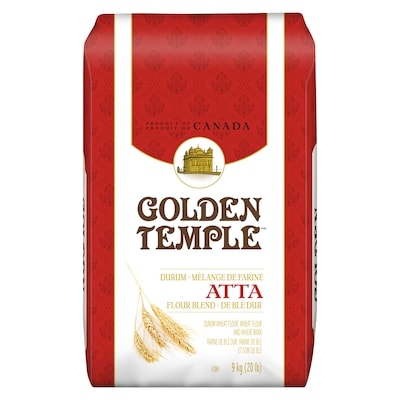 Golden Temple farine atta de blé dur 9 kg, 0,22 $/100g