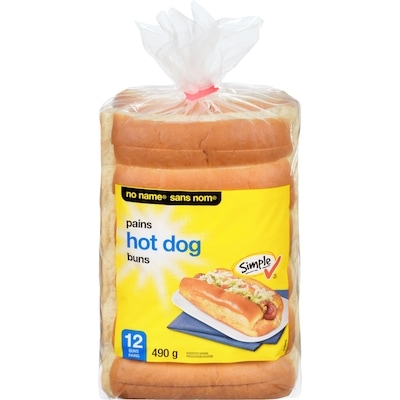 No Name Toasted Hotdog Buns 12 ea, $0.22/1ea