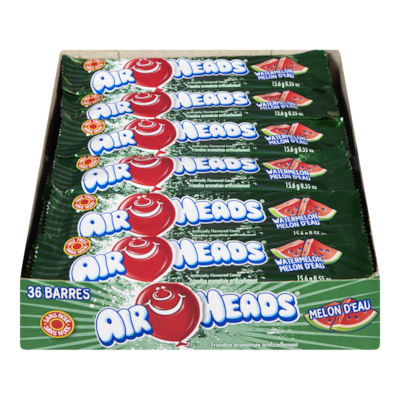 Air Heads Friandise Airheads melon d’eau 36x15.6 g, 1,33 $/100g