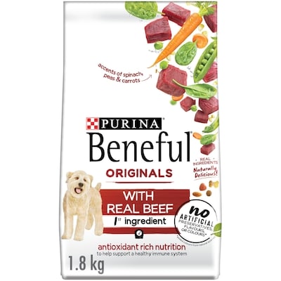 Purina Beneful Originals Dry Dog Food Real Beef 1.8 kg, $0.64/100g