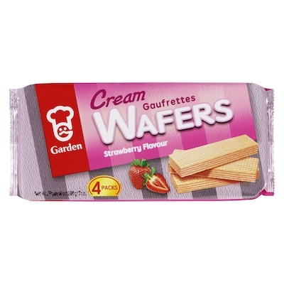 Garden Cream Wafers, Strawberry Flavour 200 g, $1.00/100g