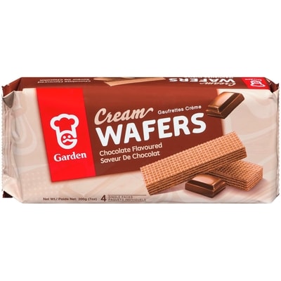 Garden Cream Wafers, Chocolate Flavour 200 g, $1.00/100g