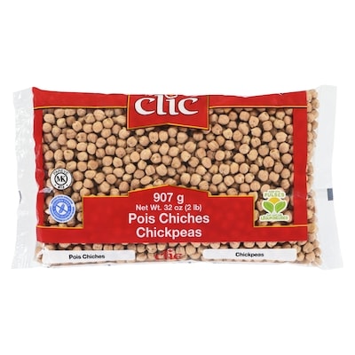Clic Chick Peas 907 g, $0.38/100g