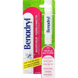 Benadryl Bâtonnet pour la douleur et la démangeaison dues aux piqûres d'insectes 14 ml, 78,50 $/100ml