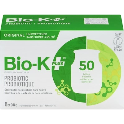 Bio K+ BIO-K+ Fermented Milk Probiotic, Original 6x98.0 g, $4.08/100g
