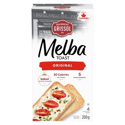 Grissol Boulangerie Grissol Melba Toast Original 200 g, $2.00/100g