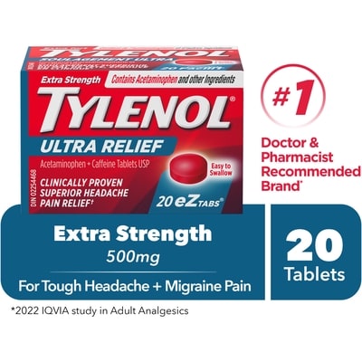 Tylenol Ultra Relief 20 ea, $0.50/1ea
