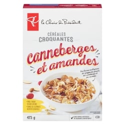 le Choix du Président Céréales croquantes canneberges et amandes 475 g, 1,16 $/100g