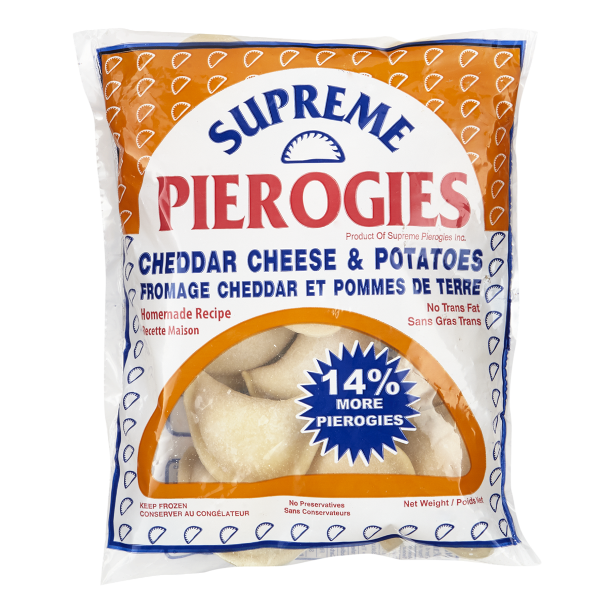 Supreme Perogies, Cheddar Cheese & Potato 392 g, $1.15/100g