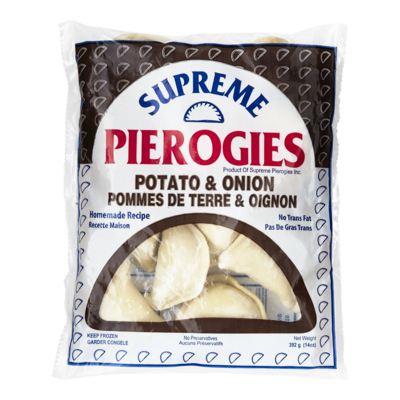 Supreme Potato & Onion Perogies    392 g, $1.15/100g