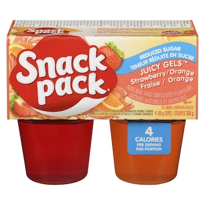 Snackpack Juicy Gels Strawberry/Orange Reduced Sugar 4x99.0 g, $0.83/100g