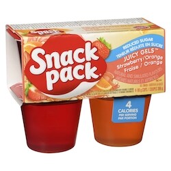 Snackpack Juicy Gels Strawberry/Orange Reduced Sugar - 4x99.0 g