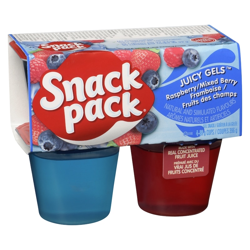 Snack Pack, Juicy Gels, Raspberry Mixed Berry