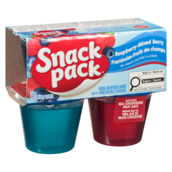 Snackpack Snack Pack, Juicy Gels, Raspberry Mixed Berry - 4x99.0 g