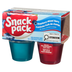 Snackpack Snack Pack, Juicy Gels, Raspberry Mixed Berry - 4x99.0 g