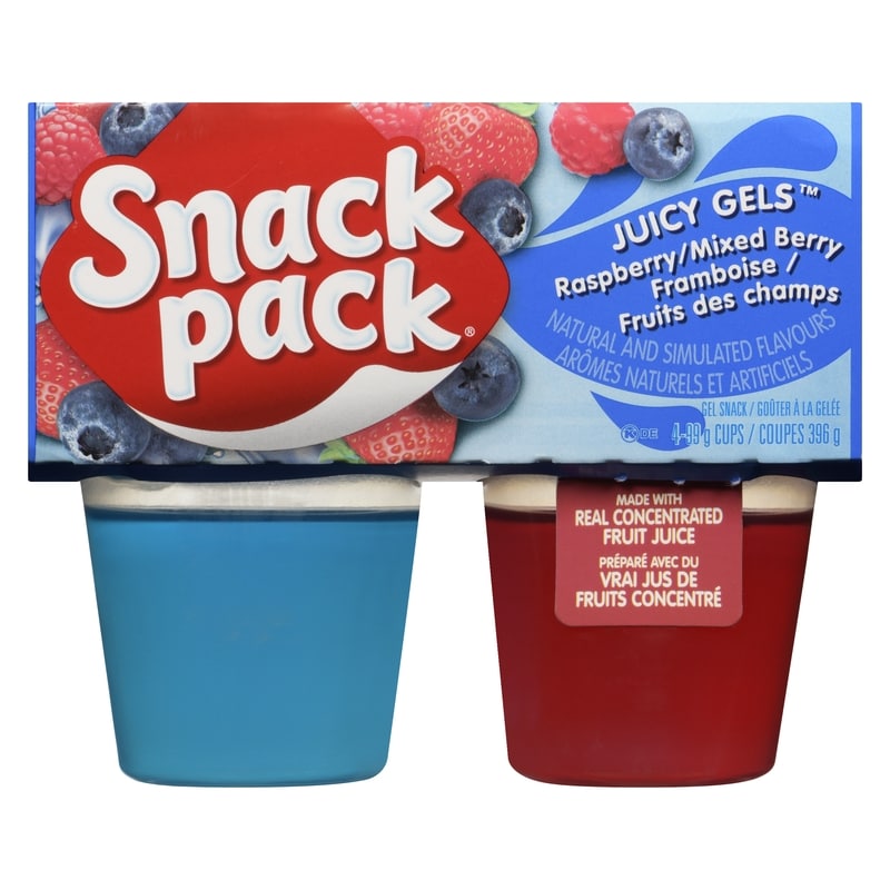 Snack Pack, Juicy Gels, Raspberry Mixed Berry