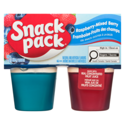 Snackpack Snack Pack, Juicy Gels, Raspberry Mixed Berry - 4x99.0 g