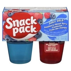 Snackpack Juicy Gels framboises et fruits des champs 4x99.0 g, 0,83 $/100g