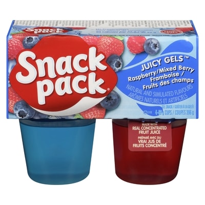 Snackpack Juicy Gels framboises et fruits des champs 4x99.0 g, 0,83 $/100g