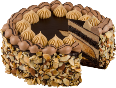 La Rocca Jamocha Almond Fudge Cake8" (Minimum 24 Hours Notice Required) 1.6 kg, $2.48/100g