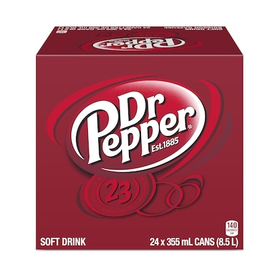 Dr Pepper Soda 24x355.0 ml, $0.19/100ml