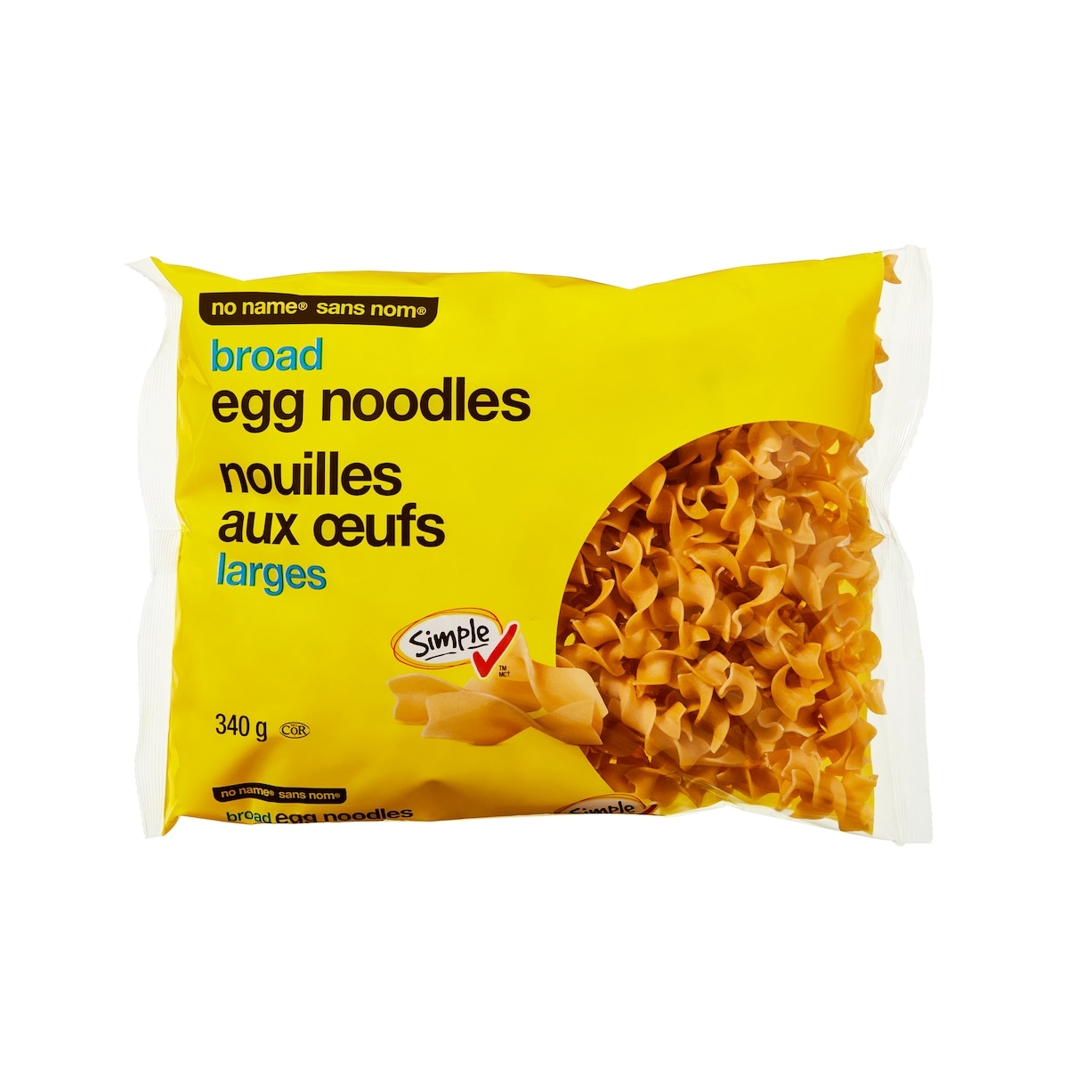No Name Broad Egg Noodles 340 g, $0.97/100g