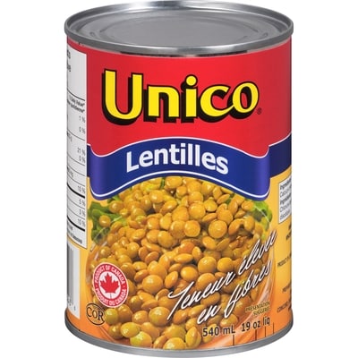Unico Lentilles 540 ml, 0,46 $/100ml