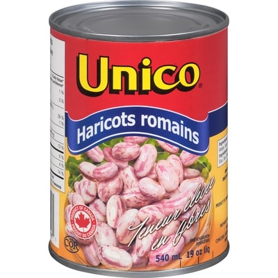 Unico Haricots romano 540 ml, 0,46 $/100ml