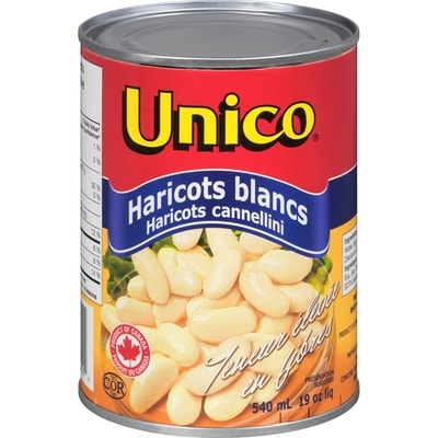 Unico Haricots blancs 540 ml, 0,46 $/100ml