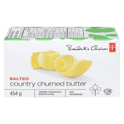 President's Choice Country Churned Salted Butter 454 g, $1.87/100g