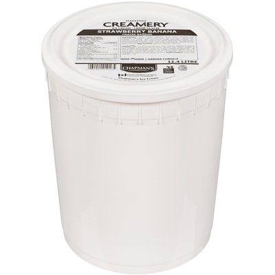 Chapmans Markdale Creamery Strawberry Banana Ice Cream 11.4 l, $0.26/100ml