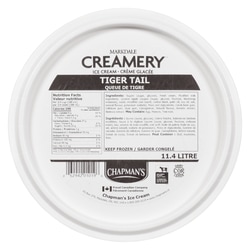 Chapmans Markdale Creamery Tiger Tail Ice Cream - 11.4 l