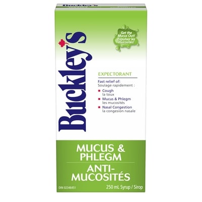 Buckley's Mucus & Phlegm Expectorant Syrup For Cough And Congestion Relief 250 ml, $6.56/100ml