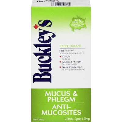 Buckley’s Mucus et flegme 250 ml, 8,20 $/100ml