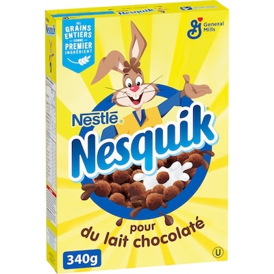 General Mills Nesquik, Céréales au Chocolat, Grains Entiers 340 g, 1,03 $/100g