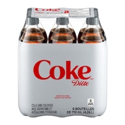 Coca-Cola Cola Diète Bouteilles 6x710.0 ml, 0,18 $/100ml
