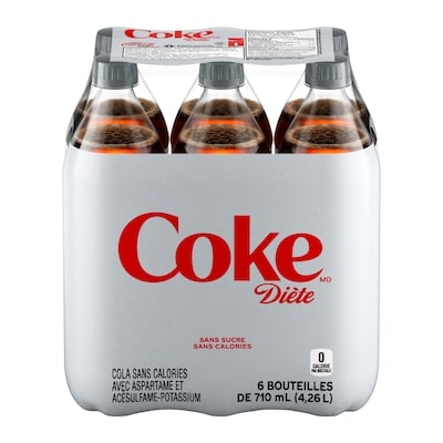 Coca-Cola Cola Diète Bouteilles 6x710.0 ml, 0,18 $/100ml