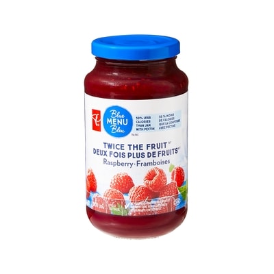 PC Menu Bleu Tartinade Deux fois plus de fruitsMD aux framboises Menu bleu 500 ml, 1,50 $/100ml