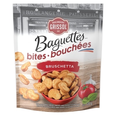 Grissol Boulangerie Grissol Bouchées de Baguettes Bruschetta 130 g, 1,92 $/100g