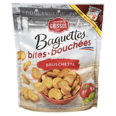 Grissol Boulangerie Grissol Bouchées de Baguettes Bruschetta 130 g, 1,92 $/100g