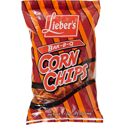 Liebers Corn Chips, BBQ 312 g, $1.76/100g