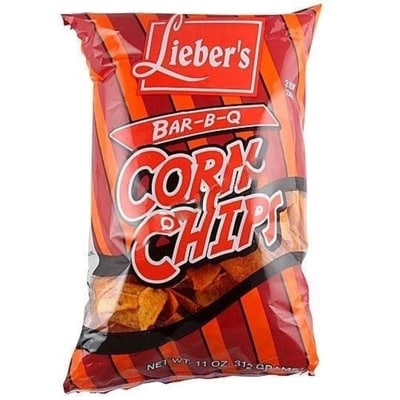 Lieber’s Croustilles de maïs barbecue 312 g, 2,08 $/100g