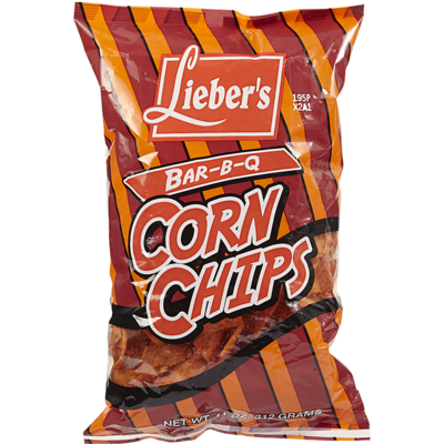 Lieber’s Croustilles de maïs barbecue 312 g, 2,08 $/100g
