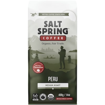 Salt Spring Café du Pérou 400 g, 5,50 $/100g