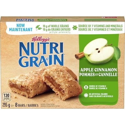 Kelloggs Nutrigrain Nutri-Grain Cereal Bars, Apple Cinnamon 8 Bars 295 g, $1.35/100g
