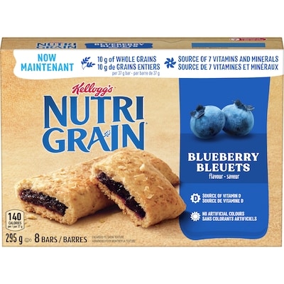 Kelloggs Nutrigrain Nutri-Grain Cereal Bars, Blueberry 8 Bars 295 g, $1.69/100g
