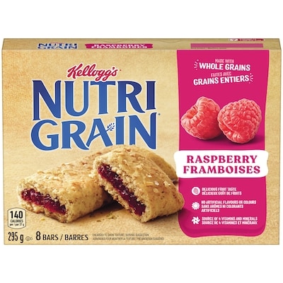 Kelloggs Nutrigrain Nutri-Grain Cereal Bars, Raspberry 8 Bars 295 g, $1.35/100g