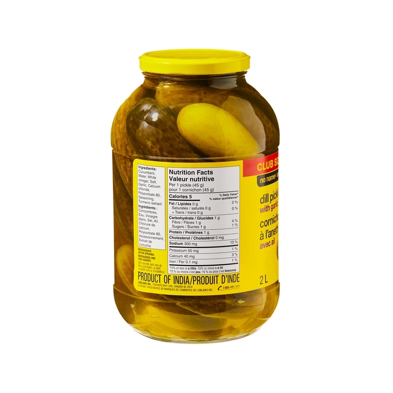 Dill Pickles with Garlic Club Size