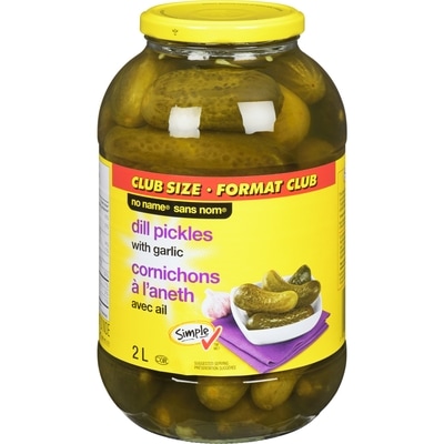 Sans Nom Cornichons à l’aneth avec ail 2 l, 0,43 $/100ml